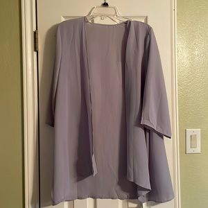 NWT- sheer lavender cover up/shaw. Brand new and never worn.